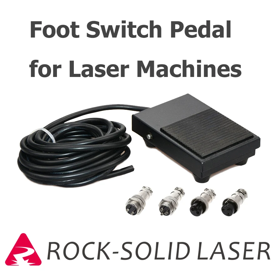 

Foot Switch Pedal with 2/3 Pin Aviation Plug Laser Marking Engraving Cutting Machine DIY Control Parts Factory Wholesale