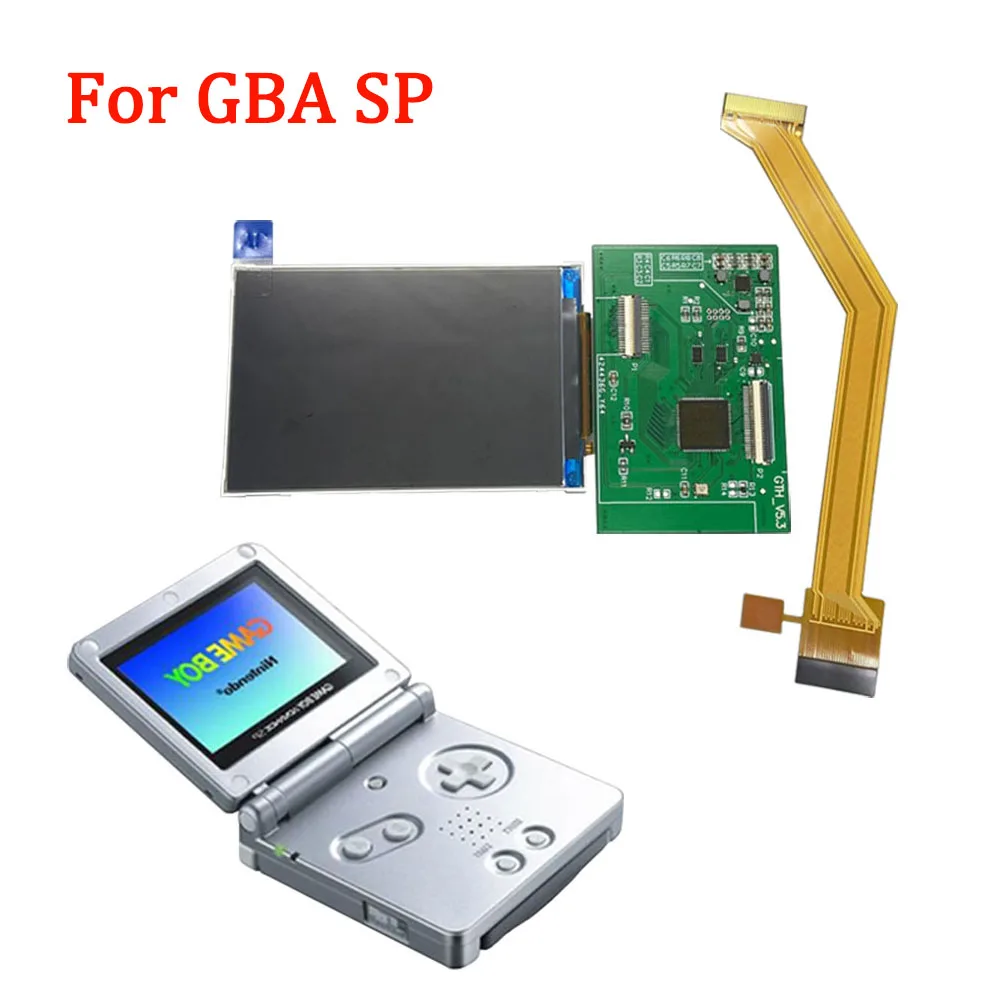 New IPS LCD Screen Kits for GBA SP 4pixels to 1pixel Highlight Pre