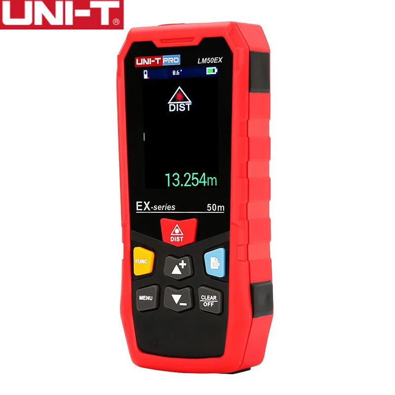 UNI-T LM50EX лазерный дальномер вращающийся цветной экран профессиональный уровень Лазерный дальномер