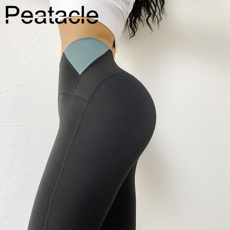 Женские Штаны Для Йоги Peatacle черные леггинсы с высокой талией для спортзала бега и