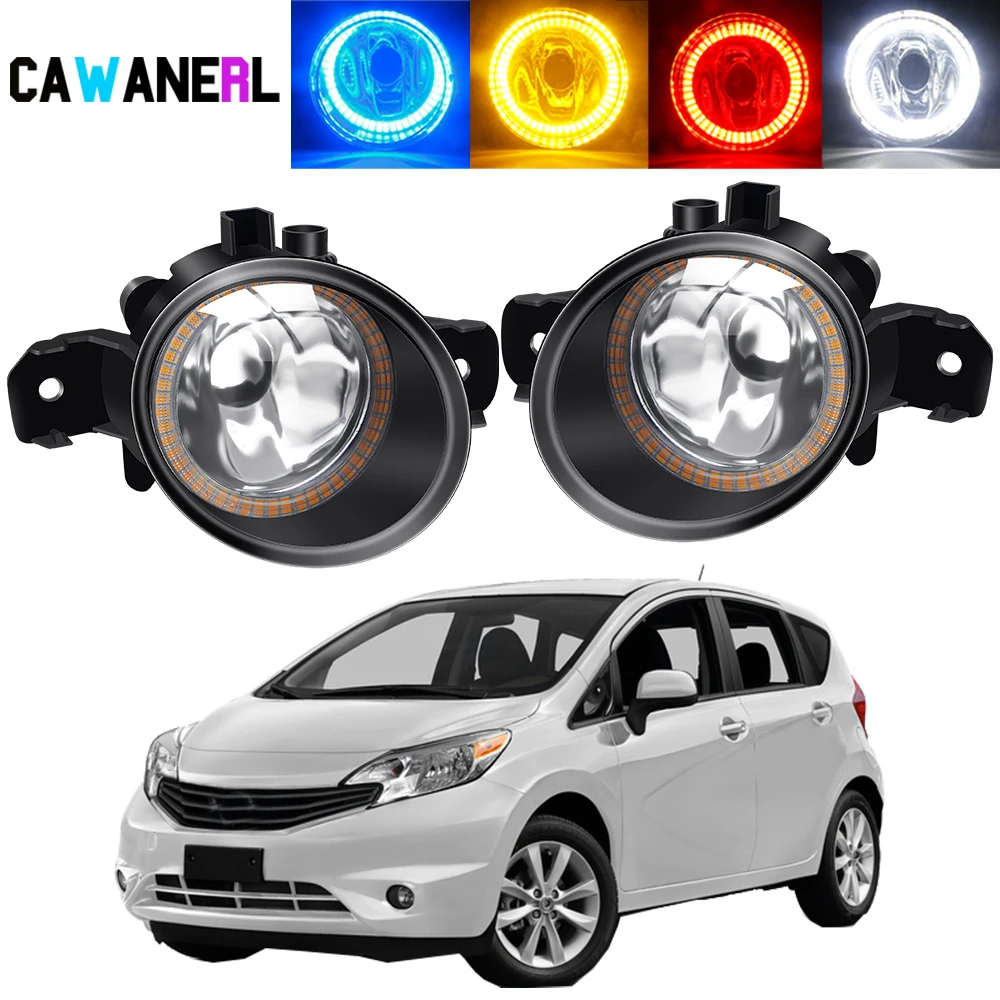 2 X Car Angel Eye Fog Light Assembly Lampshade + Replaceable H11 Bulbs
