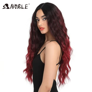 NOBLE Long Wavy 4x4 Lac Front Wigs for Black Women Synthetic Blonde Cosplay Wig 28 3