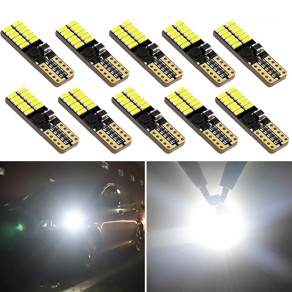 

10x W5W T10 Led Bulb Canbus 2825 168 Car Interior Dome Reading Clearance Light For Toyota Camry C-HR Corolla Rav4 Yaris Avensis