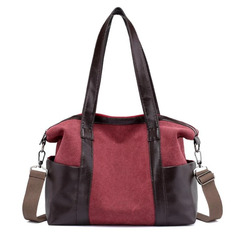 Yogodlns большой емкости Женские сумки на плечо прочные холщовые сумки-мессенджеры сумки сумка-портфель повседневные сумки Большие размеры карманные ручные сумки