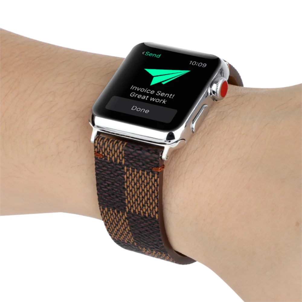 Ремешок из натуральной кожи для Apple Watch band 4 3 iwatch 42 мм 38 мм 44 мм 40 мм pulseira correa браслет умные часы аксессуары петля