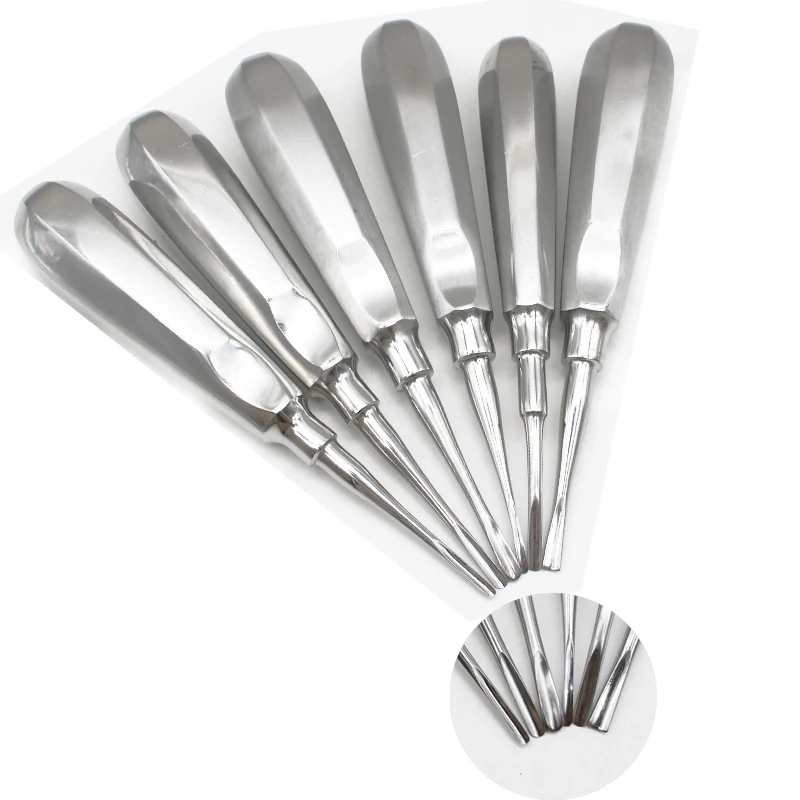 

6Pcs Dental elevator Stainless Steel Tooth Elevator Dentist Tools Dental Lab Equipment Tooth Extracting Forceps Teeth Extraction