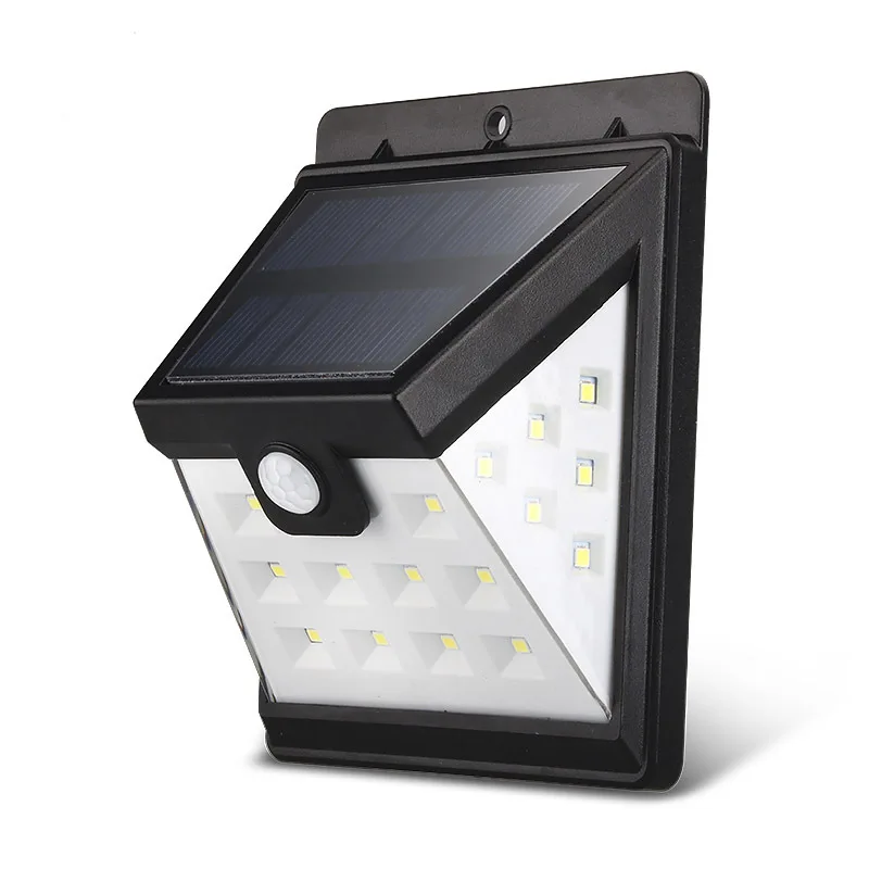 22LED три сияющих человека реагирующая на движение Солнечный настенный светильник Три режима пейзаж двора лампа Би gua deng треугольник