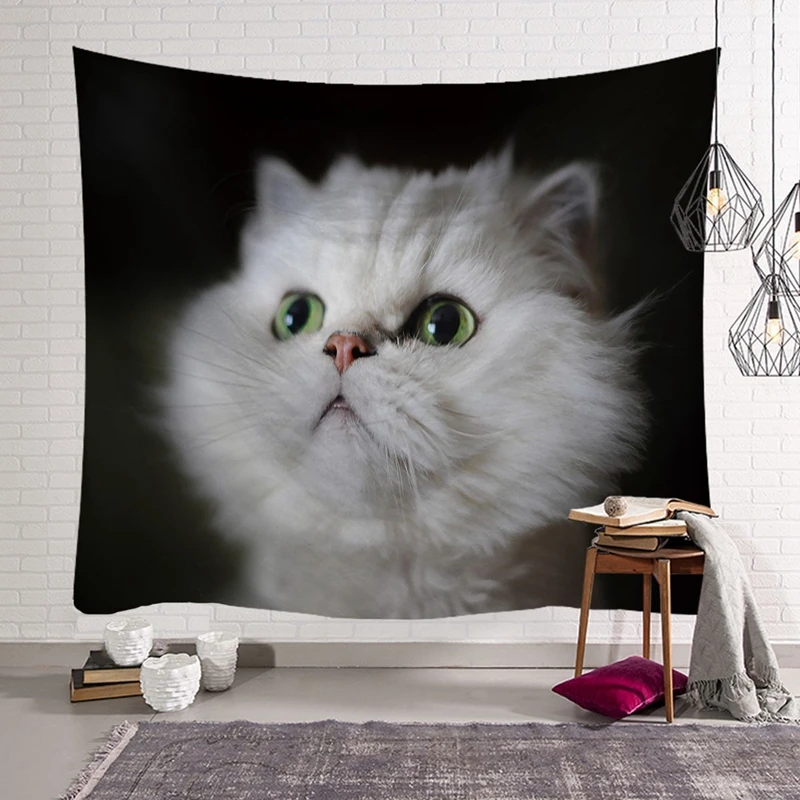 3D Кот напечатанный настенный гобелен покрывало животное настенный ковер одеяло Гостиная Спальня украшение домашних штор гобелены