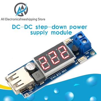 

DC 4.5-40V to 5V 2A USB Charger LED Step-down Buck Converter with Voltmeter Module Low Power Consumption Automatic Protection