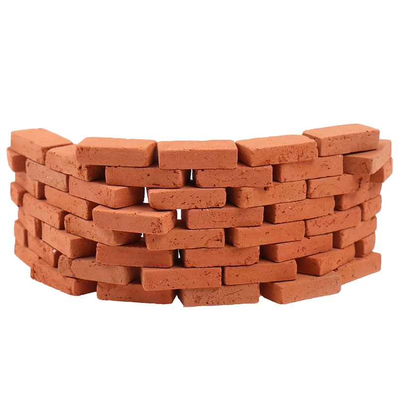 Mesa de arena 1/16 para niños, simulación de ladrillo, paisaje de construcción artesanal, portátil, juguete decorativo duradero, modelado de paisaje, 50 Uds.