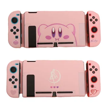 

Pink Matte Smooth Housing Hard Front Back Cover Crystal Shell For Nintendo Switch NS Console Joy-Con Controller Protective Case