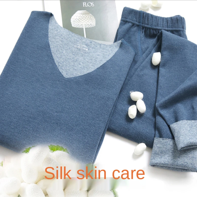 Women Thermal Underwear Trendy Thermal Underwear Men Cotton Mulberry Silk Fashion Long Johns Comfortable Spring Summer Autumn