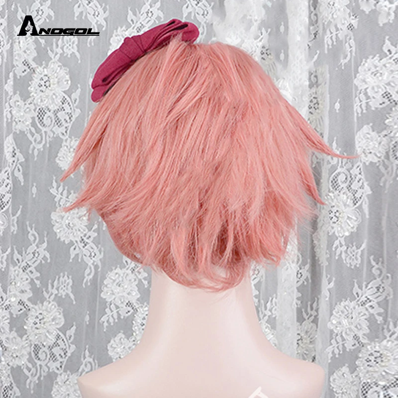 ANOGOL Doki Doki Literature Club Yuri Monika Natsuki Sayori DDLC High temperature fiber Synthetic Cosplay Wigs For Halloween