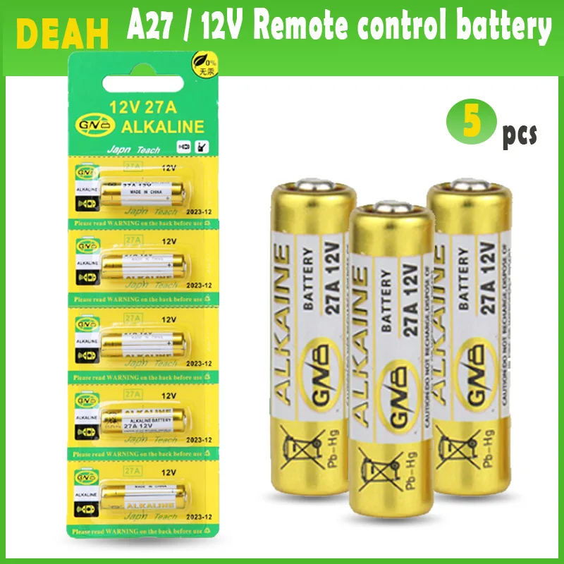 5 шт. 12В 27А щелочная батарея G27A MN27 MS27 GP27A A27 L828 V27GA ALK27A A27BP K27A VR27 R27A для дверного звонка с дистанционным управлением|Батарейки|   | АлиЭкспресс