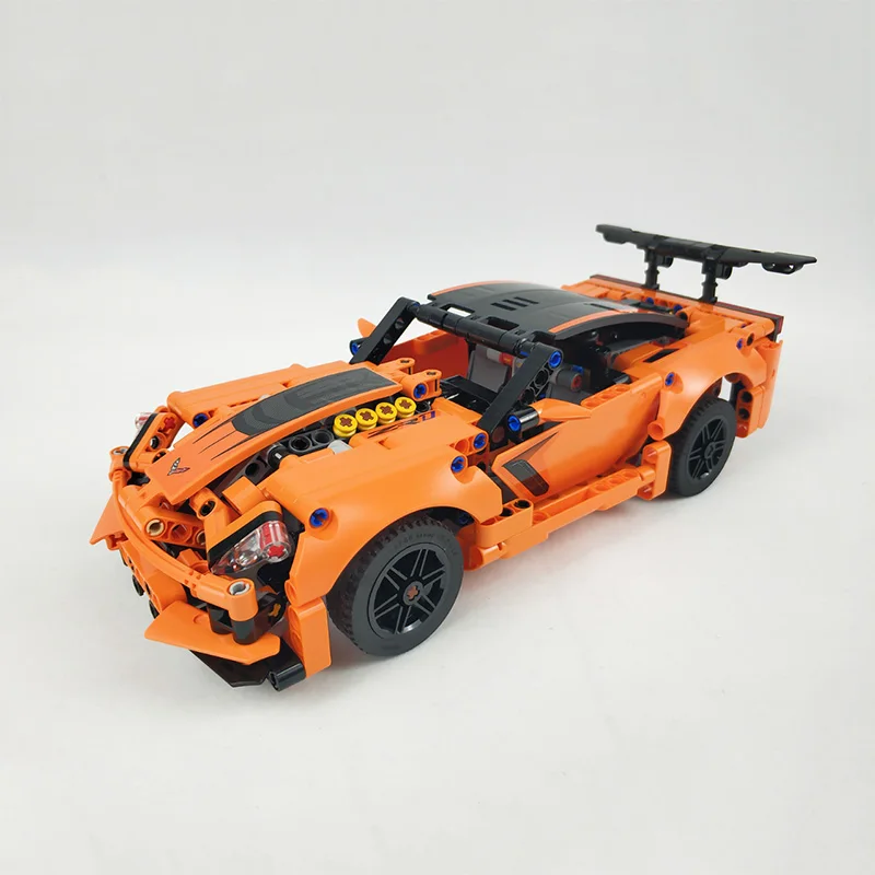 Decool строительные блоки Moc Chevrolet Corvette ZR1 Супер гоночный автомобиль модель техника детские игрушки Кирпичи Рождественский подарок