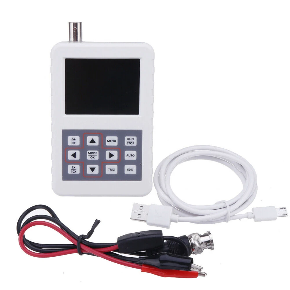 

ADS2050H 5MHz Bandwidth Handheld Mini Rechargeable Oscilloscope 2.4 Inch LCD Screen Portable Durable Plastic One Key Auto