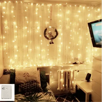 

Memory 6*1M 240LED Curtain Lights Fairy Garland String Light Icicle Christmas Indoor Wedding Lighting Home Party Garden Decor