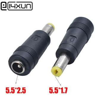 

EClyxun 1pcs DC Power 5.5*2.5 Female to 5.5*1.7 Male Charger socket interface Adapter male plug Converter Connector for Laptop