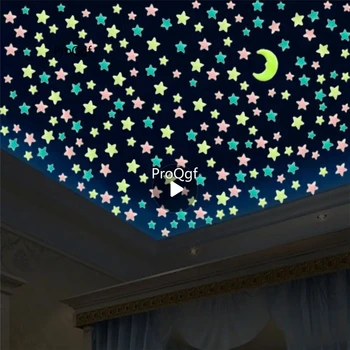 

Ngryise 200Pcs A Set Star shape night shine star sticker