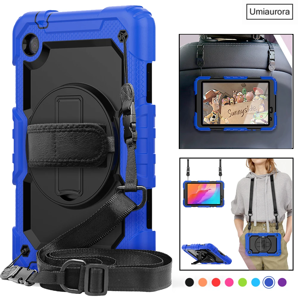Armor Shockproof Tablet Cover Fundas For Huawei Matepad T8 Mediapad 10 10.1 Case Coque Hard Silicone Shell + Strap - Tablets & E-books - AliExpress