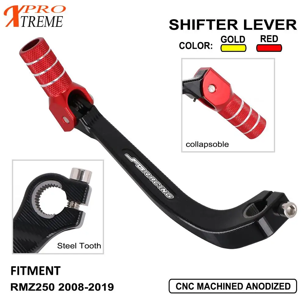 Motorcycle Cnc Aluminum Folding Gear Shifter Shift Pedal Lever For Suzuki Rmz250 Rmz 250 2008-2022 Dirt Bike Pit Bikes Scooter