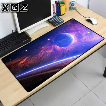 

XGZ Starry Sky Moon Pattern Gaming Mouse Pad Lock Edge Mouse Pad for Laptop Keyboard Pad Office Mouse Pad Desk Mat XXL