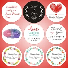 Пользовательские Свадебные наклейки s Label, приглашения уплотнения, конфеты коробки для подарков этикетки, логотип персонализированные gepersonaliseerde наклейки