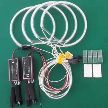 

4pcs Waterproof CCFL Angel Eyes LED Circle Headlight 200LM 16W 6000-6500K For BMW E46E38 E36 E39