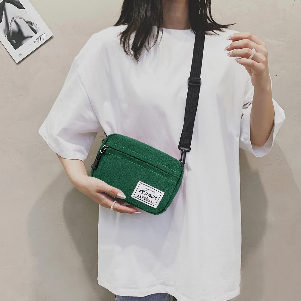 Women's Bag Unisex Fanny Crossbody Bag Solid Color Leisure Trend Square Casual Shoulder Pack Harajuku Korean Style Handbag