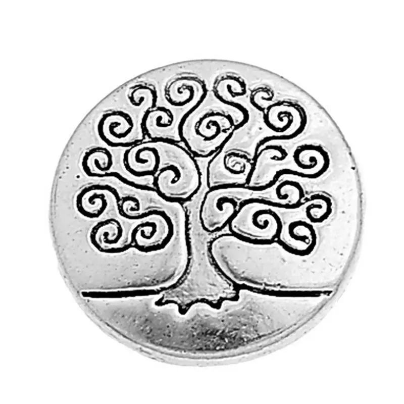 

20pcs/Set Silver Shank Buttons Metal Button 14.5mm Tree Pattern Carved Sewing Accessories For Clothing DIY Decoration