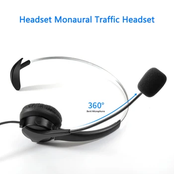 

Mini USB 2.0 Stereo Headset Telephone Headphone with Microphone for Computer Laptop PC