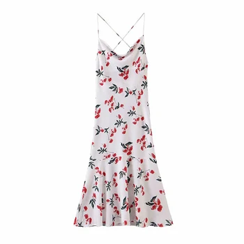 

New Sexy Sleeveless Beach Women Long Dresses Spaghetti Strap Floral Printed Boho Maxi Dress Holiday Split Causal Sundress