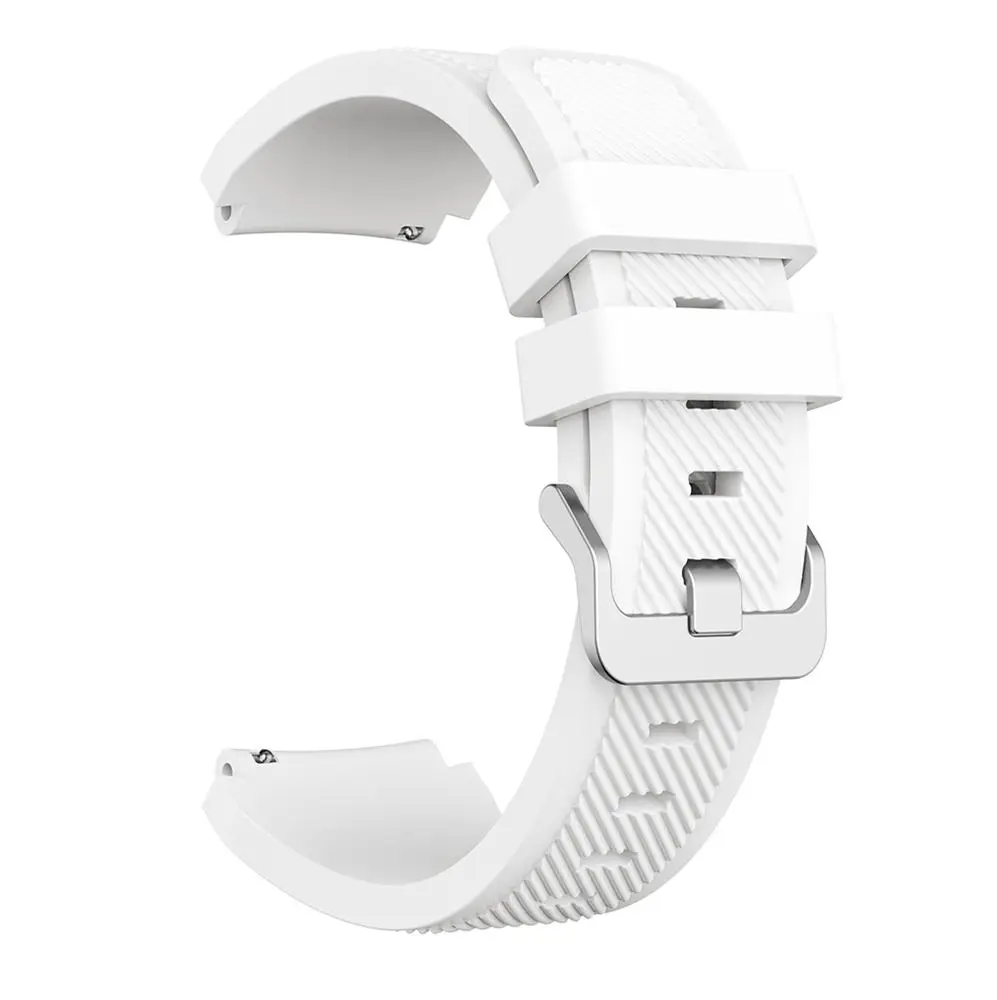Sporty 22mm Silicone Watch Band - Durable Replacement Strap in Black