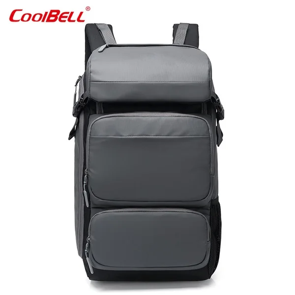 COOLBELL CB-8102 17," Повседневное Бизнес рюкзак Для мужчин, многофункциональный на открытом воздухе для путешествий большой вместимости, сумка, водонепроницаемый рюкзак - Цвет: Серый
