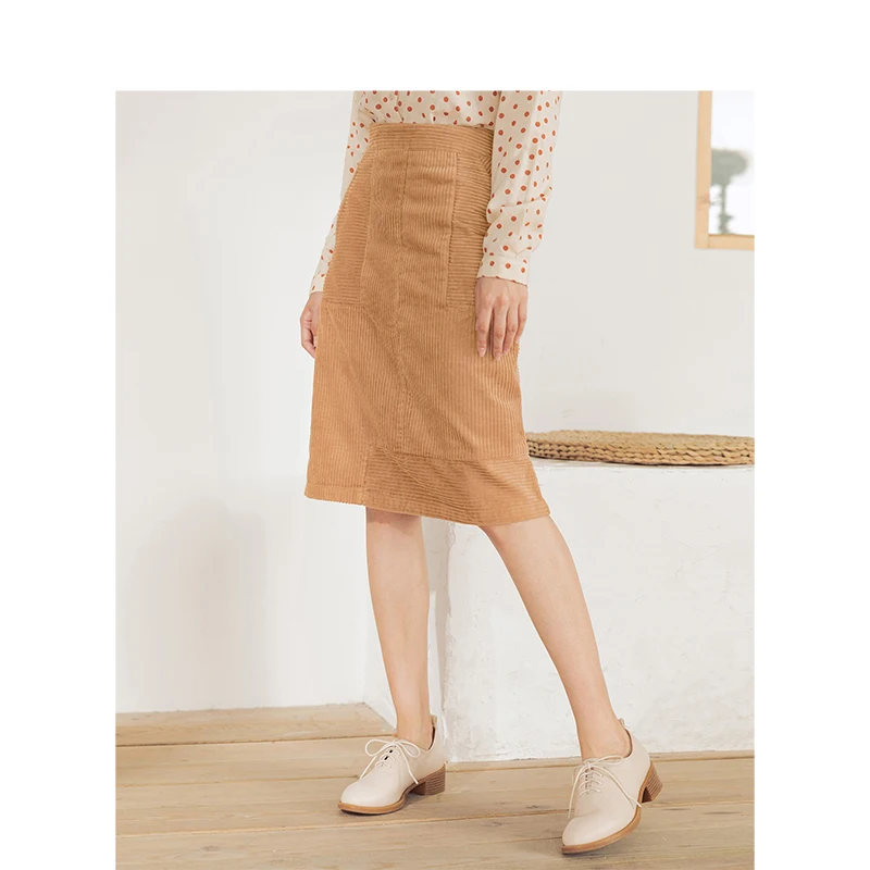 

INMAN Winter New Arrival Mid Waist Retro Style Elegant Women Lady Fashion Skirt