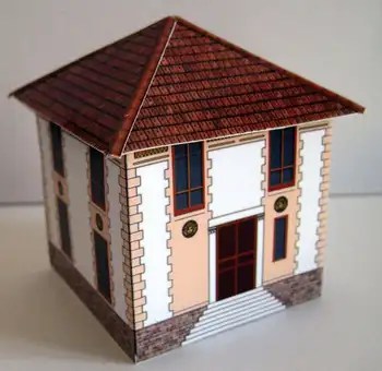 

3D Paper Model French Cottage Architectural Model Sand Table Construction Scene Handmade DIY Children's Educational Open Toys