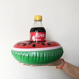 Watermelon 24 стиля мини надувной фрукт киви форма бассейн напиток держатель для бутылочек плавательная игрушка подставки для бутылка с жидким напитком - Цвет: Watermelon