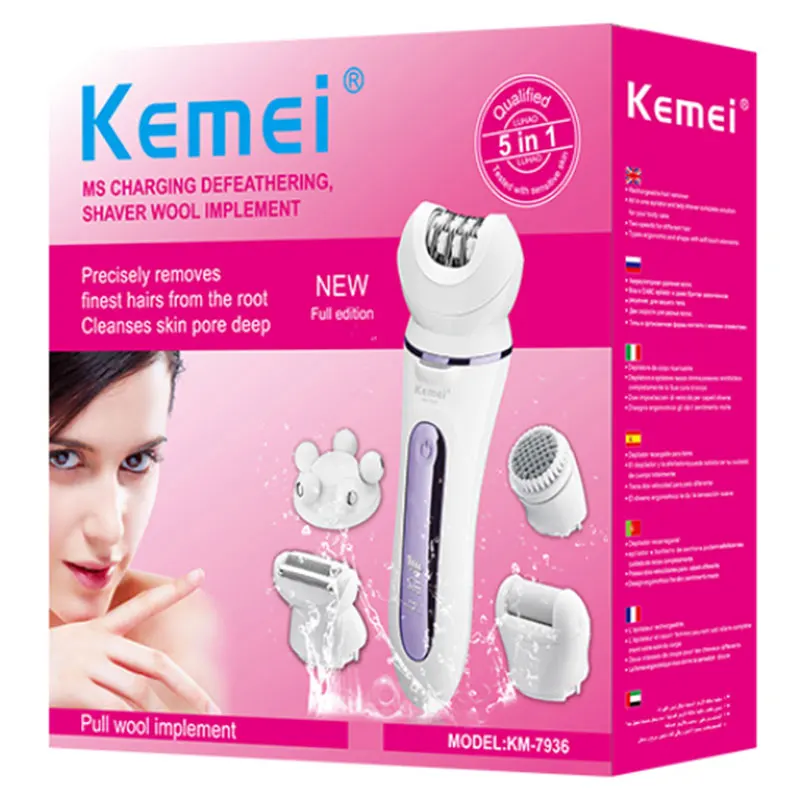 Kemei épilateur électrique pour visage et corps épilation_voghion.com