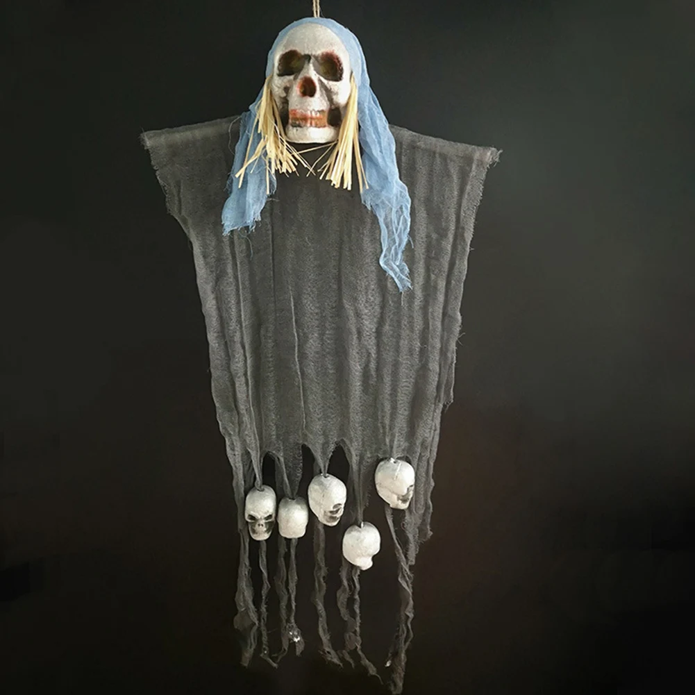 

Scary Haunted House Party Festival Pendant Home Skull Design Bar Halloween Atmosphere Hanging Decoration Curtain Garden Wall