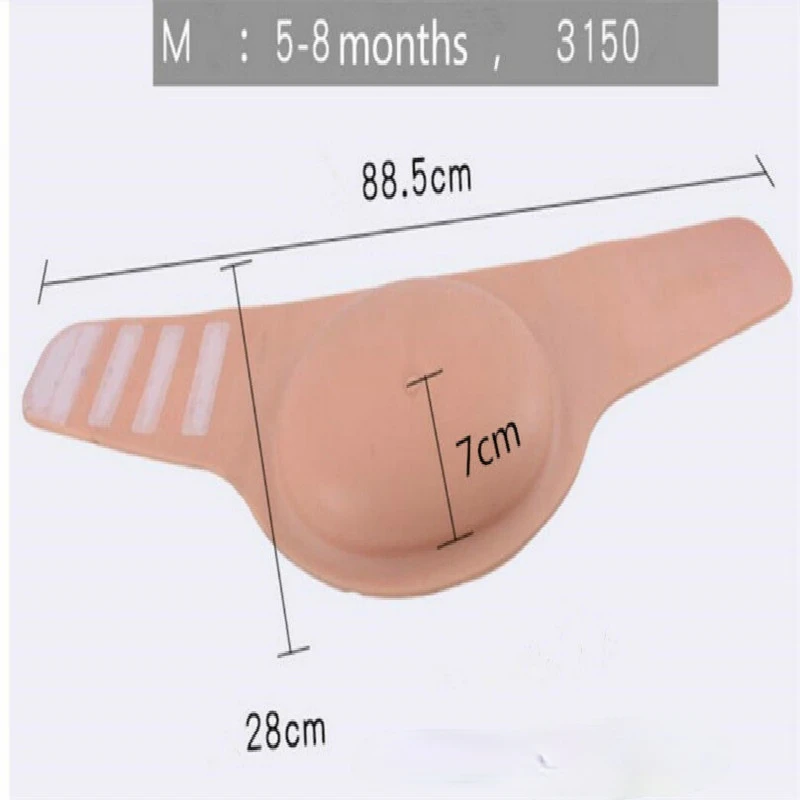 2020 Silicone Jelly Fake Pregnant Belly Artificial Baby Bump Belly Test  Full Body Shapewear Bodyshaper Waist Shaper Large Size