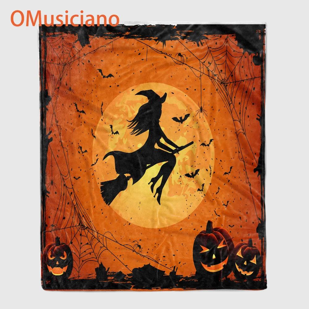 

halloween skull pumpkin printed warm home flannel blanket/soft blankets/sofa / bed / travel/ Anime One Piece Cartoon blankets