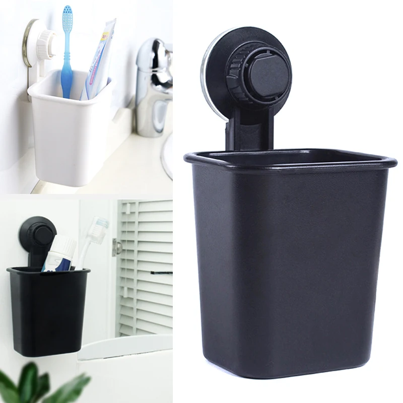

Toothbrush Toothpaste Holder Suction Cup Wall-mounted Durable for Bathroom Dropshipping FAS