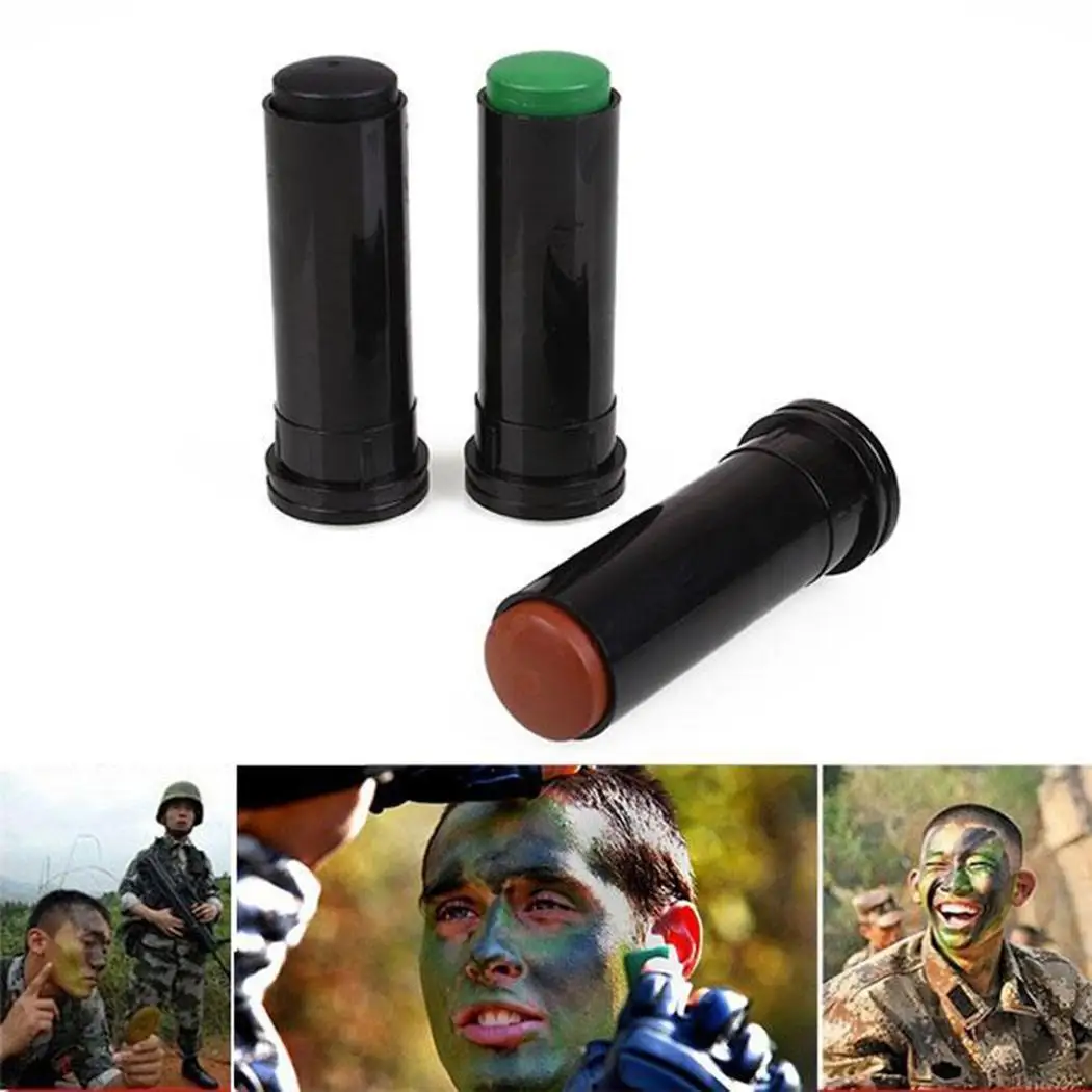 

3Pcs/Set CS Camouflage Painting Oil Color Pen For Avoid contact with eyes. Pretend Face Tactical Camping 1PC