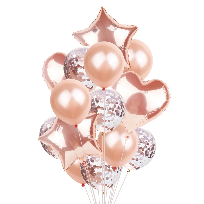 14Pcs Multi Confetti Balloon Happy Birthday Party Balloons Rose Gold Helium Ballons Boy Girl Baby Shower Party Supplies 3 14Pcs Multi Confetti Balloon Happy Birthday Party Balloons Rose Gold Helium Ballons Boy Girl Baby Shower Party Supplies 3
