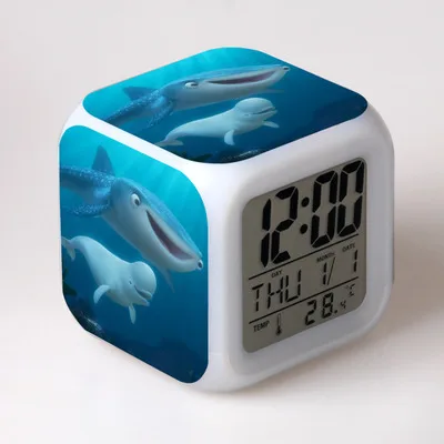 New Movie Finding Nemo Kids Alarm Clock wekker digital Alarm clock wake up light reveil table clock Led reloj despertador - Цвет: see chart