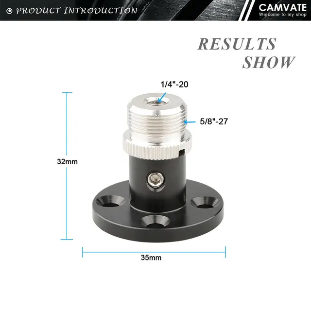 Supporto Microfono Da Tavolo CAMVATE Con Filettatura 5/8-27 - In Alluminio E Ottone Per Studio - Foto 8