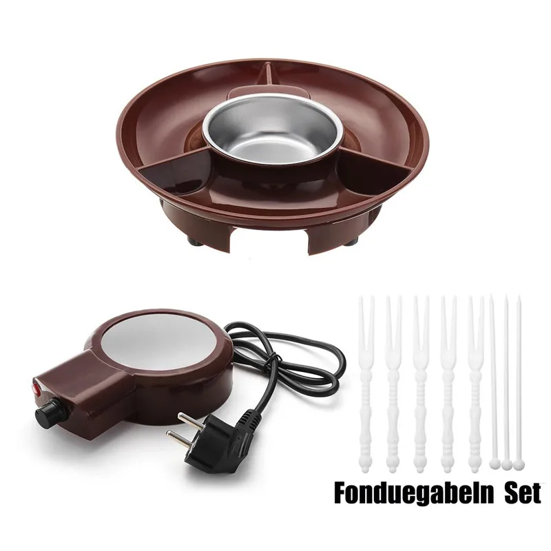 Multifunctional Chocolate Fondue Boiler Ice Cream Cheese Pot Melting Pot Set Kitchen Stainless Steel Accessories For Party