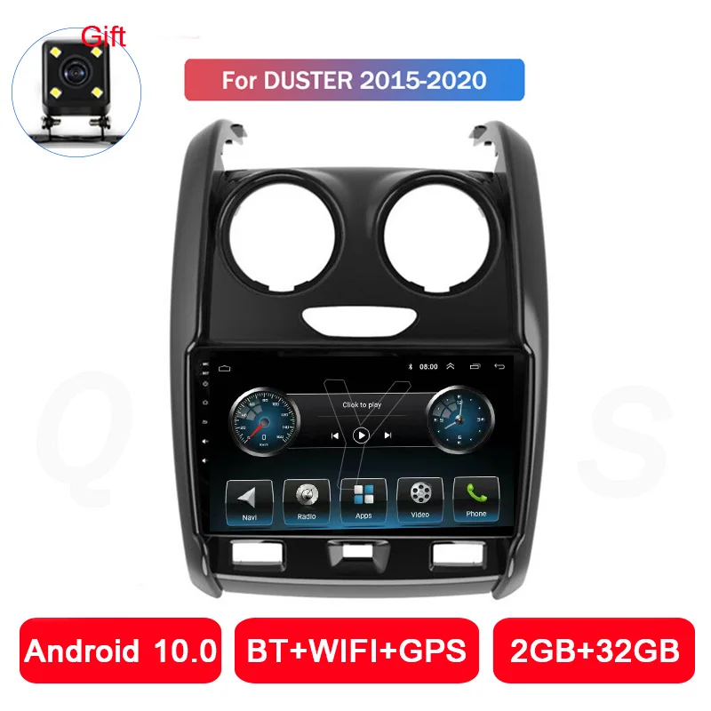 Мультимедийный плеер для Renault Duster стерео-проигрыватель на Android 10 2 Гб ОЗУ с GPS
