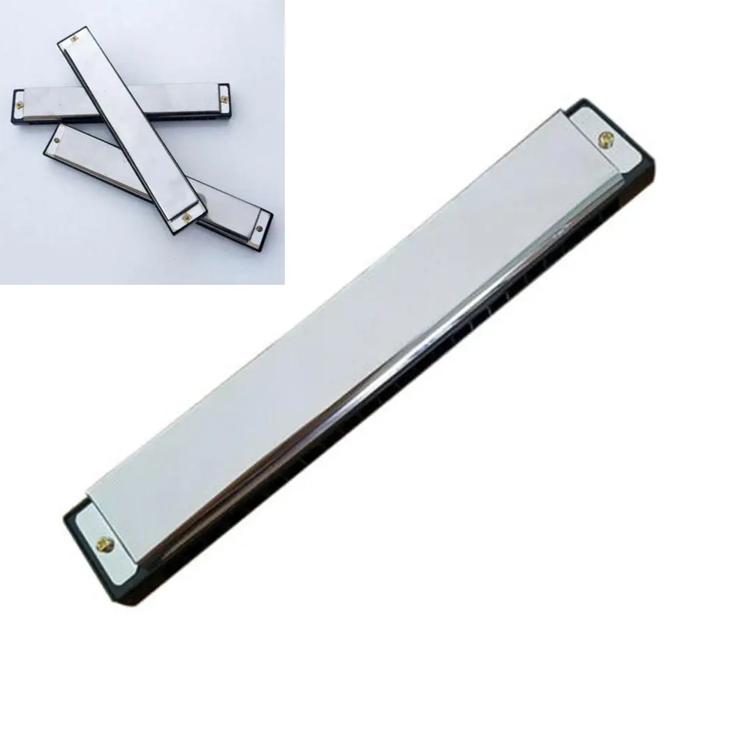 24 Отверстия металлическая гармоника Губная гармошка дети как изображение