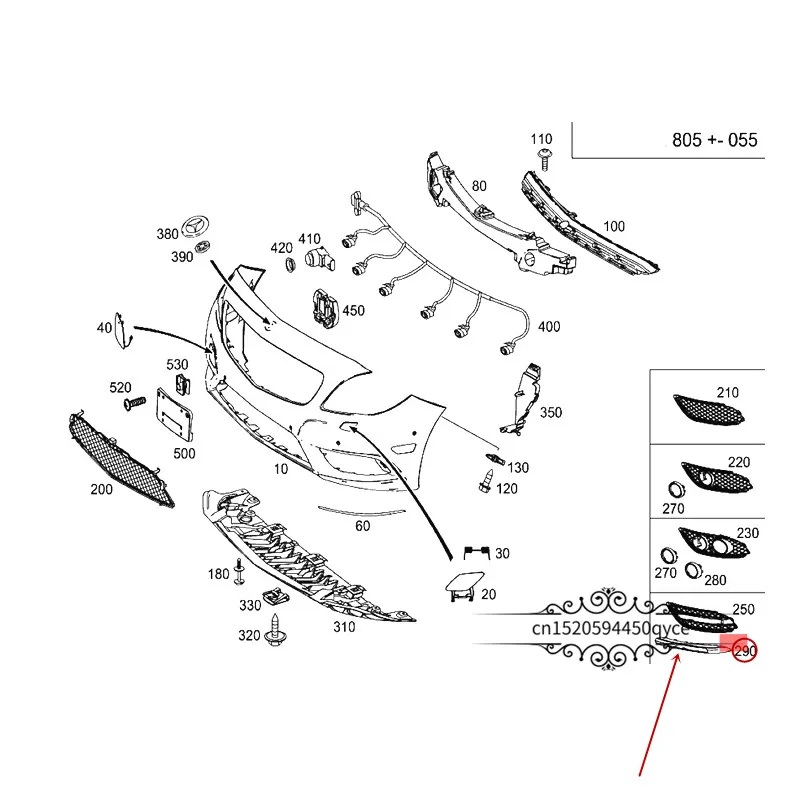 

Car Fog lamp trim Daytime Lampshade Fog light frame Suitable for W246mer ced es-be nzB180 B200 Decorative frame